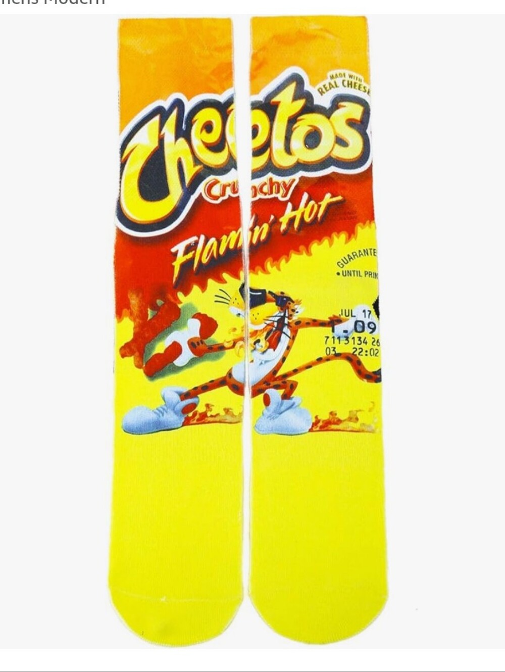 Cheetos Flamin' Hot Men's Crew Socks - Yellow/Red